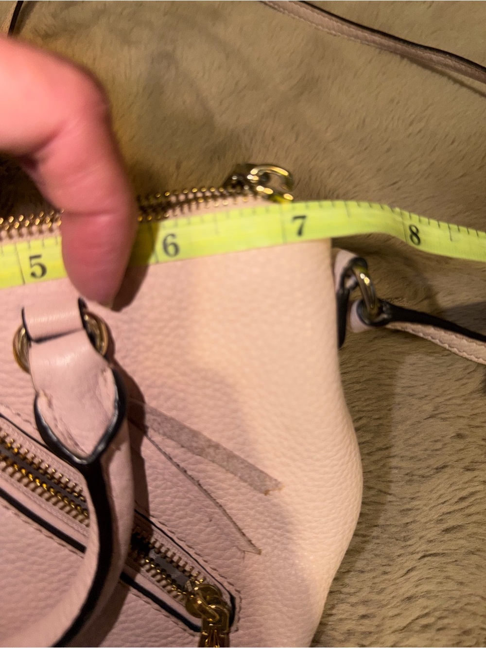 Rebecca Minkoff Pale Pink Mini Leather Crossbody Satchel - Picture 6 of 8